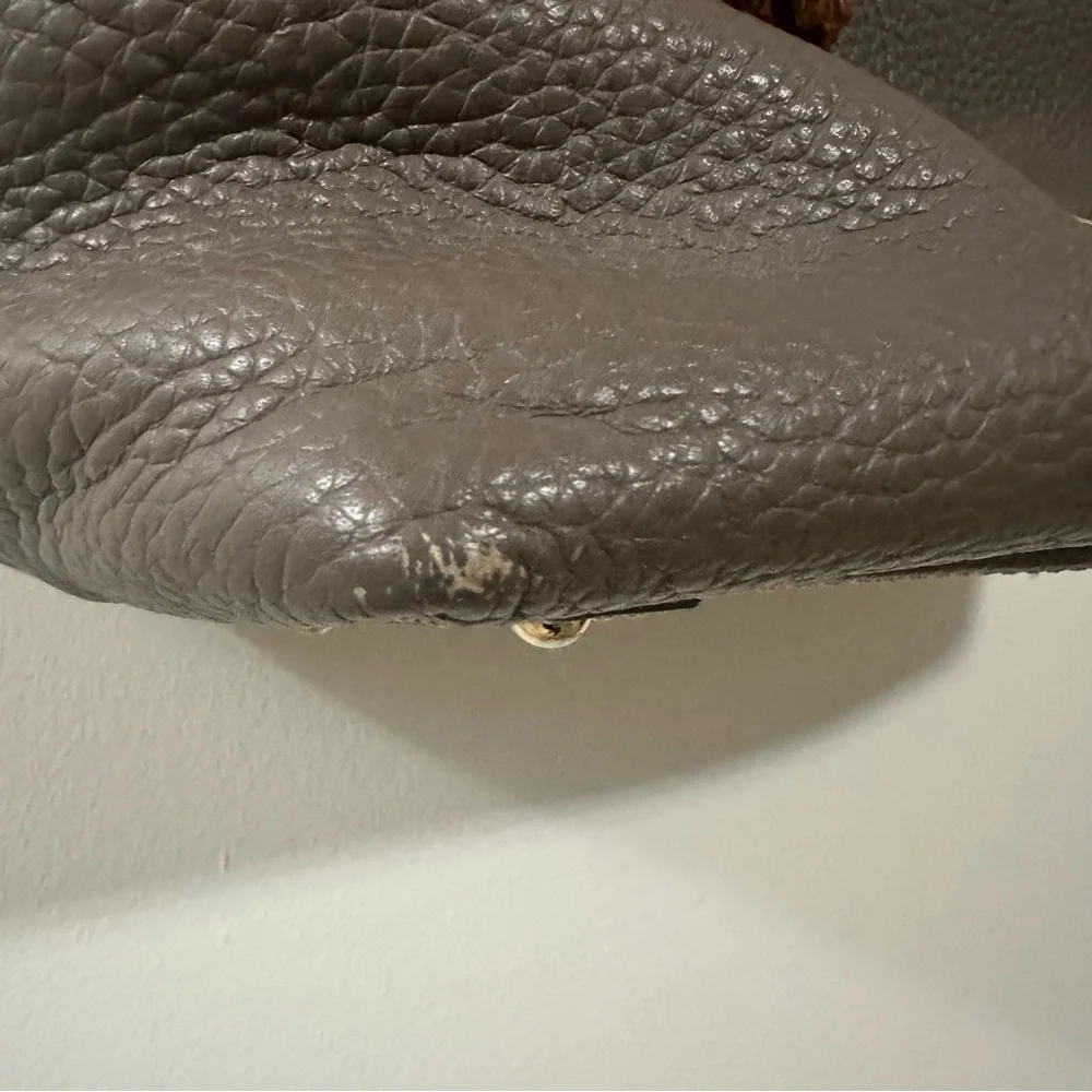 Dooney & Bourke Gray Pebble Grain Leather Paige Sac‎ Hobo Bag